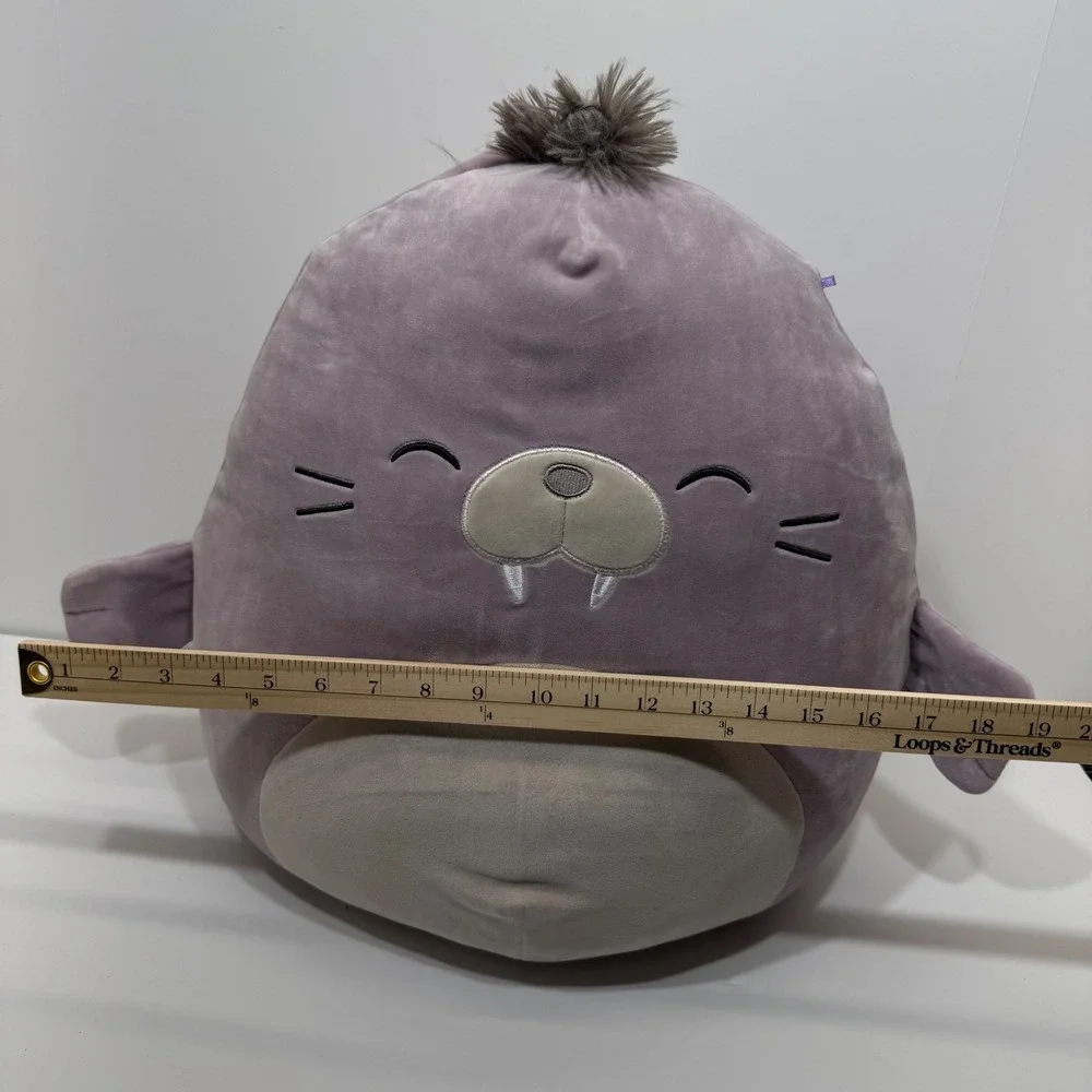 Squishmallows Bruce the Walrus 16 Inch Purple Plush Stuffed Animal Toy Kellytoy